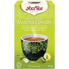 Ajurvedinė arbata su žaliąja arbata „Matcha“ ir citrina, ekologiška (17pak)